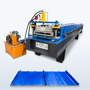 Máquina formadora de rollos de láminas de techo de paneles metálicos con costura permanente y bloqueo automático de alta productividad para Rusia