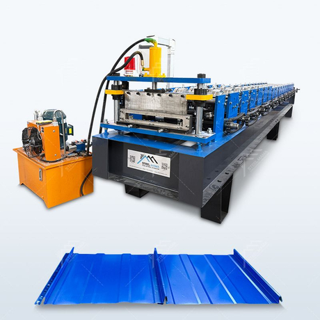 Máquina formadora de rollos de láminas de techo de paneles metálicos con costura permanente y bloqueo automático de alta productividad para Rusia