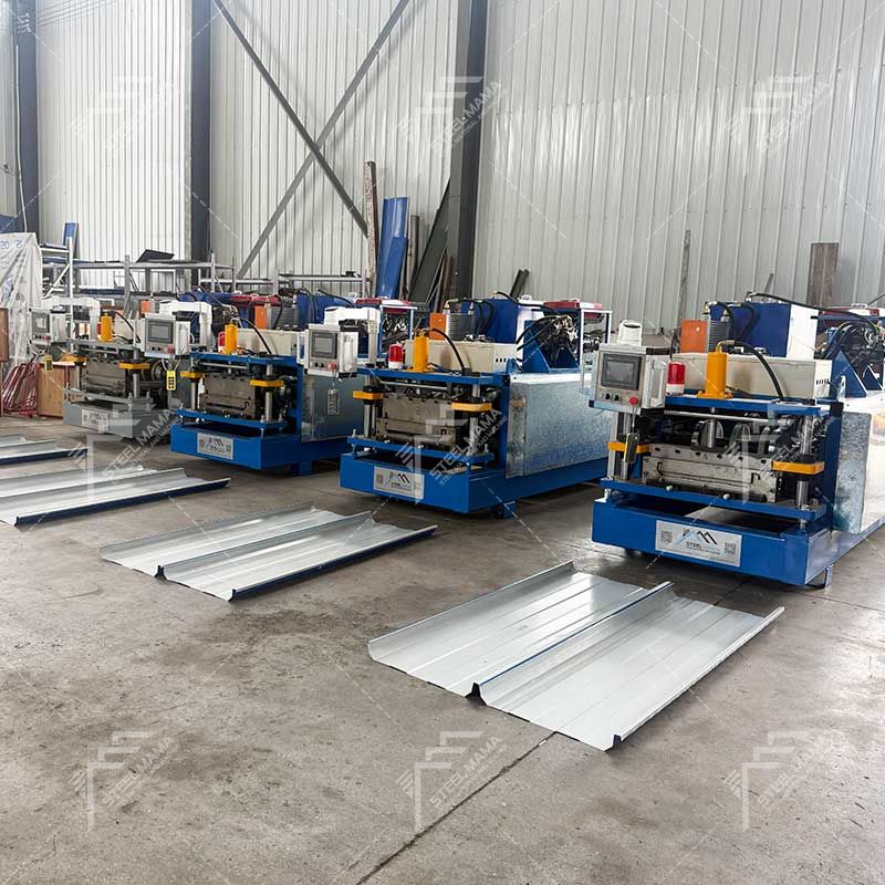 Steelmama México Popular completamente automática Kr18 Máquina formadora de rollos de costura permanente para la industria de techado