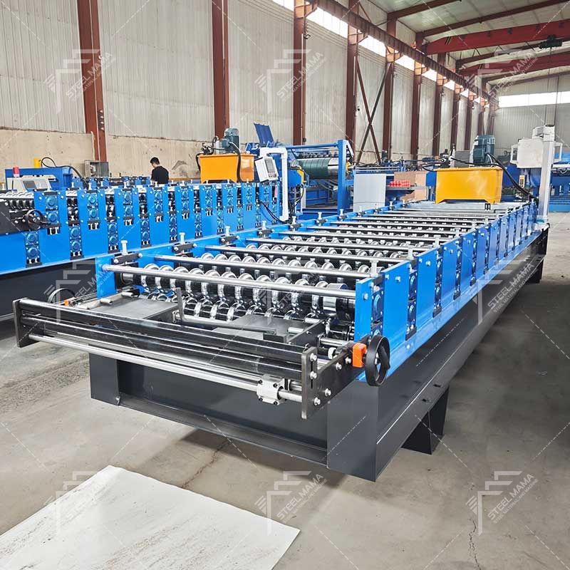 Steelmama Sudáfrica Popular color de alta calidad acero 762 máquina perfiladora de láminas de techo corrugado