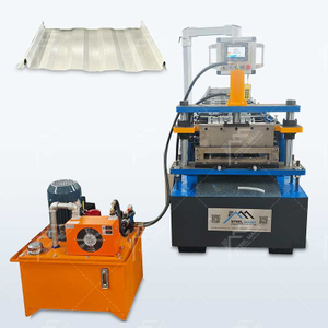 Ghana Material de construcción de construcción popular Metal Color Acero 370 Autobloqueo Hoja para techos Máquina formadora de rollos Precio 