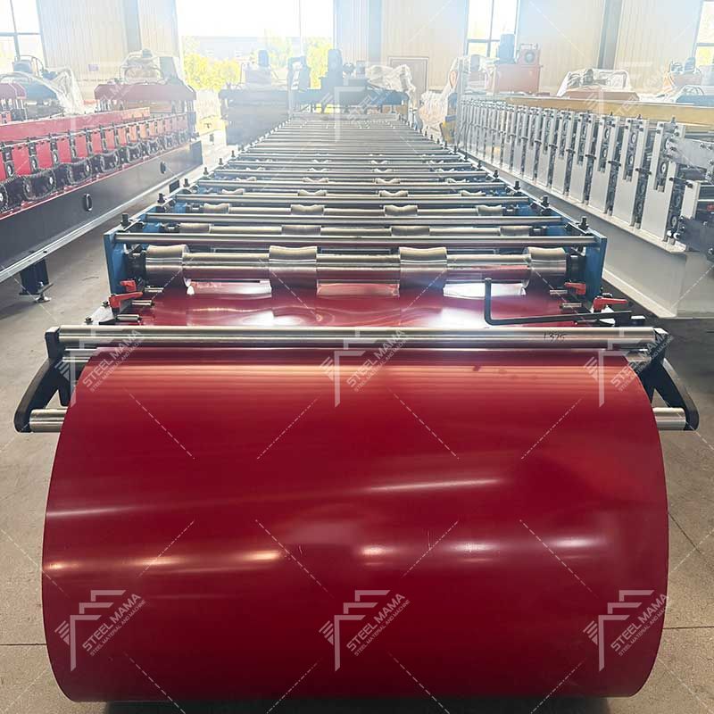 Línea de máquinas formadoras de rollos de paneles de láminas para techos trapezoidales TR4 completamente automáticas populares de Perú