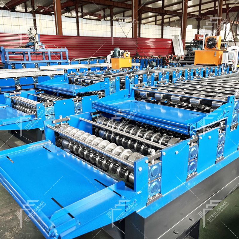 Máquina formadora de rollos de láminas de techo de doble capa de acero de color corrugado 840 y tejas 840 automáticas populares de Bolivia