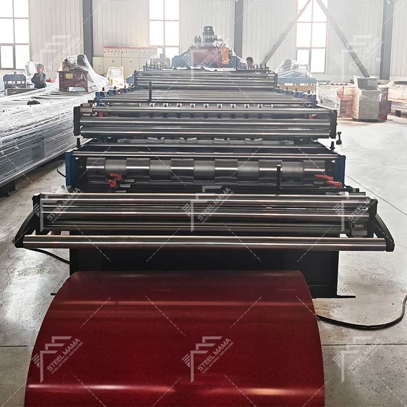Chile Popular Durable PV6 IBR y 988 corrugado y 1025 teja máquina perfiladora de paneles de techo de láminas de tres capas