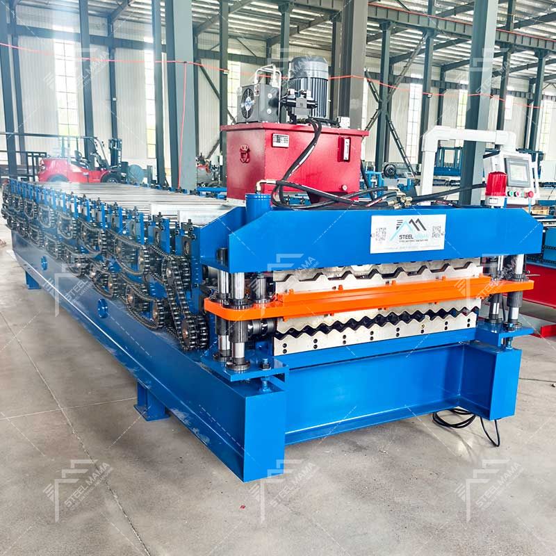 Steelmama Guatemala Popular Panel metálico de alta eficiencia R101 IBR y 988 Máquina de doble capa de láminas para techos corrugados 