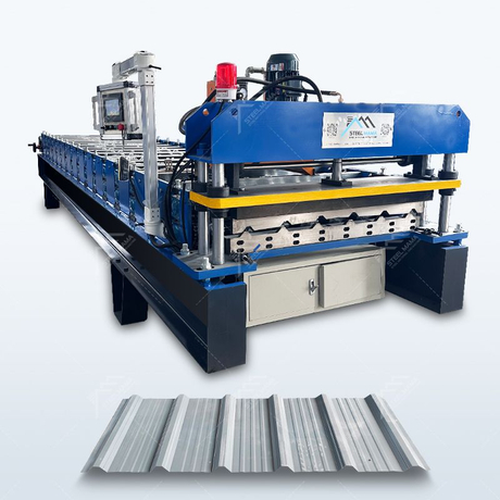 Máquina formadora de rollos de láminas para techos trapezoidales de acero galvanizado de alto rendimiento popular de Irak 1000
