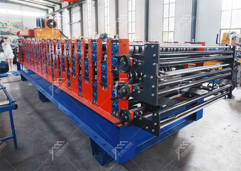 panel de techo laminado de acero M&aacute;quina de tres capas 