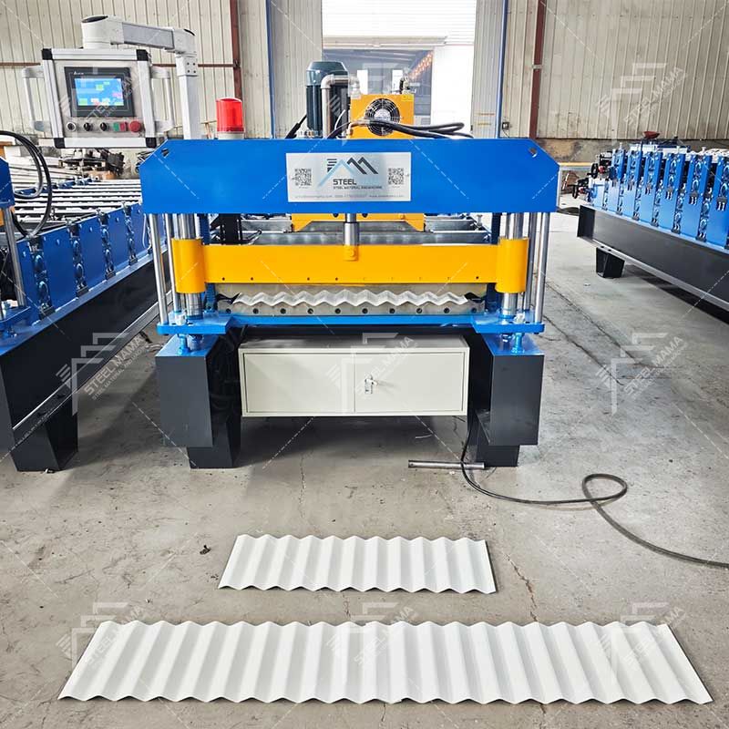 Steelmama Sudáfrica Popular color de alta calidad acero 762 máquina perfiladora de láminas de techo corrugado